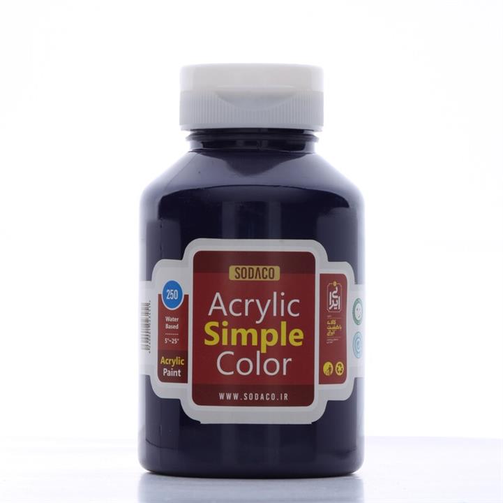 رنگ اکریلیک  ساده سوداکو 250 میل بنفش سیر کد acrylic simple 3347